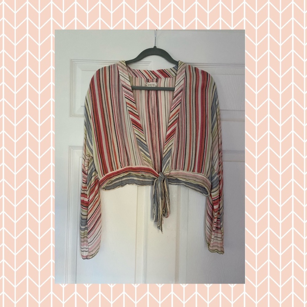 Striped Tied Wrap
